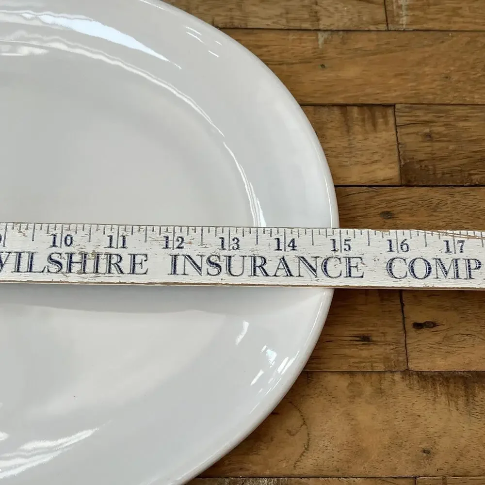 Vintage Hall China Oval 1940 WWII White Serving Platter 15
